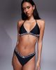 The Frolic The Frolic exclusive contrast bow detail bikini top in black - part of a set-Multi - 1