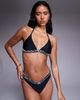 The Frolic The Frolic exclusive contrast bow detail bikini top in black - part of a set-Multi - 3