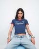 The Frolic The Frolic Exclusive cotton-rich England script soccer baby tee in navy - 1