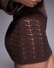 The Frolic The Frolic exclusive cotton blend crochet knit mini skirt in chocolate - part of a set-Brown - 2