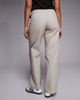 The Frolic The Frolic exclusive cotton denim metal belt detailing wide leg pants in beige-Neutral - 2