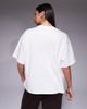 The Frolic The Frolic exclusive cotton dropped shoulder 'coffee' graphic front oversized T-shirt in cream-White - 2