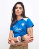 The Frolic The Frolic exclusive cotton 'Italia' script soccer collared baby tee in cobalt blue - 1
