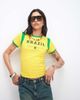 The Frolic The Frolic exclusive cotton rich 'Brazil' soccer graphic baby tee in yellow & green - 2