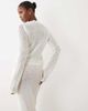 The Frolic The Frolic exclusive cotton rich open crochet scallop edge tie split front long sleeve beach top in cream - part of a set-White - 4
