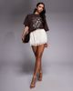 The Frolic The Frolic exclusive cotton 'St. Tropez' shell front graphic t-shirt in chocolate-Brown - 2