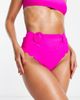 The Frolic The Frolic exclusive Crete scallop high waist bikini bottoms in hot pink - 1
