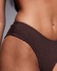 The Frolic The Frolic exclusive crinkle brazillian bikini bottom in chocolate - part of a set-Brown - 4