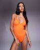 The Frolic The Frolic Exclusive crinkle scoop front swimsuit in orange - 2