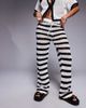 The Frolic The Frolic exclusive crochet wide leg beach pants in cream and black stripes - part of a set-Multi - 2