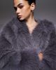 The Frolic The Frolic exclusive faux fur hooded jacket in dark gray - 4