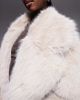 The Frolic The Frolic exclusive faux fur maxi oversized collar maxi coat in beige-Neutral - 2