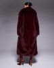 The Frolic The Frolic exclusive faux fur maxi oversized collar maxi coat in dark cherry-Red - 4