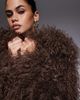 The Frolic The Frolic exclusive faux fur oversized collar coat in coffee-Brown - 2
