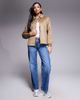 The Frolic The Frolic exclusive faux suede balloon sleeve bomber jacket in mocha-Brown - 2