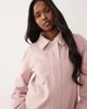 The Frolic The Frolic exclusive faux suede balloon sleeve collared bomber jacket in baby pink - 3