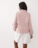 The Frolic The Frolic exclusive faux suede balloon sleeve collared bomber jacket in baby pink - 4