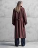 The Frolic The Frolic Exclusive faux suede oversized collar detail belted trench coat in plum-Purple - 2