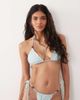 The Frolic The Frolic exclusive frill edge bead detail triangle bikini top in baby blue & chocolate polka dot - part of a set - 4