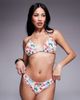 The Frolic The Frolic exclusive frill trim bikini bottom in postcard print - part of a set-Multi - 2