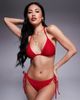 The Frolic The Frolic exclusive hot fix triangle bikini top in red - part of a set - 1