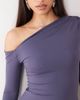 The Frolic The Frolic exclusive jersey supersoft off shoulder maxi dress in slate blue - 4