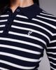 The Frolic The Frolic exclusive knit collared henley long sleeve top in navy & cream - part of a set-Black - 4