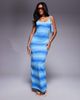 The Frolic The Frolic exclusive knit maxi beach dress in blue ombre - 1