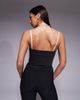 The Frolic The Frolic exclusive lace trim corset cami top in black - 2