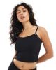 The Frolic The Frolic exclusive lace trim jersey cami pajama top in black - part of a set - 4