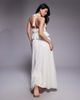 The Frolic The Frolic exclusive linen look crinkle tie waist maxi skirt in cream - part of a set-White - 3
