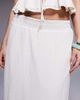 The Frolic The Frolic exclusive linen look crinkle tie waist maxi skirt in cream - part of a set-White - 4