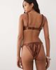 The Frolic The Frolic exclusive metallic high leg brazilian bikini bottoms in bronze - part of a set-Brown - 3