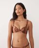 The Frolic The Frolic exclusive metallic knot front bikini top in bronze - part of a set-Brown - 2