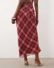 The Frolic The Frolic exclusive midaxi skirt in burgundy plaid - part of a set-Multi - 3
