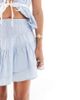 The Frolic The Frolic exclusive poplin rara mini skirt in blue stripe - part of a set - 3