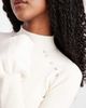The Frolic The Frolic exclusive rib knit pearl detail flare sleeve sweater in cream-White - 2