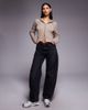The Frolic The Frolic exclusive ribbed knit double zip up hooded cardigan in oat-Neutral - 2