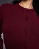 The Frolic The Frolic Exclusive ribbed structured waist button through cardigan in burgundy - 4