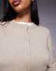 The Frolic The Frolic Exclusive ribbed structured waist button through cardigan in oat-Neutral - 2