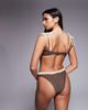 The Frolic The Frolic exclusive ruffle trim brazilian bikini bottom in chocolate polka dot - part of a set-Brown - 4