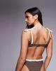 The Frolic The Frolic exclusive ruffle trim tie shoulder bikini top in chocolate polka dot - part of a set-Brown - 3