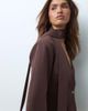 The Frolic The Frolic exclusive scarf detail balloon sleeve blazer set in brown - 3