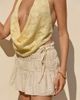 The Frolic The Frolic exclusive shirred tie side frill mini skirt in cream-White - 2