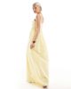 The Frolic The Frolic exclusive sweetheart contrast ruffle trim bow detail maxi dress in yellow - 2