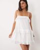 The Frolic The Frolic exclusive textured cotton frill detail cami mini dress in white - 3