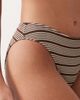 The Frolic The Frolic exclusive textured high leg brazillian bikini bottom in brown & cream stripe - part of a set-Multi - 2