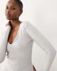 The Frolic The Frolic exclusive v-neck long sleeve top in light gray - part of a set - 1