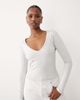 The Frolic The Frolic exclusive v-neck long sleeve top in light gray - part of a set - 3