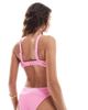 The Frolic The Frolic exclusive v front detail crinkle bikini top in baby pink - part of a set - 4